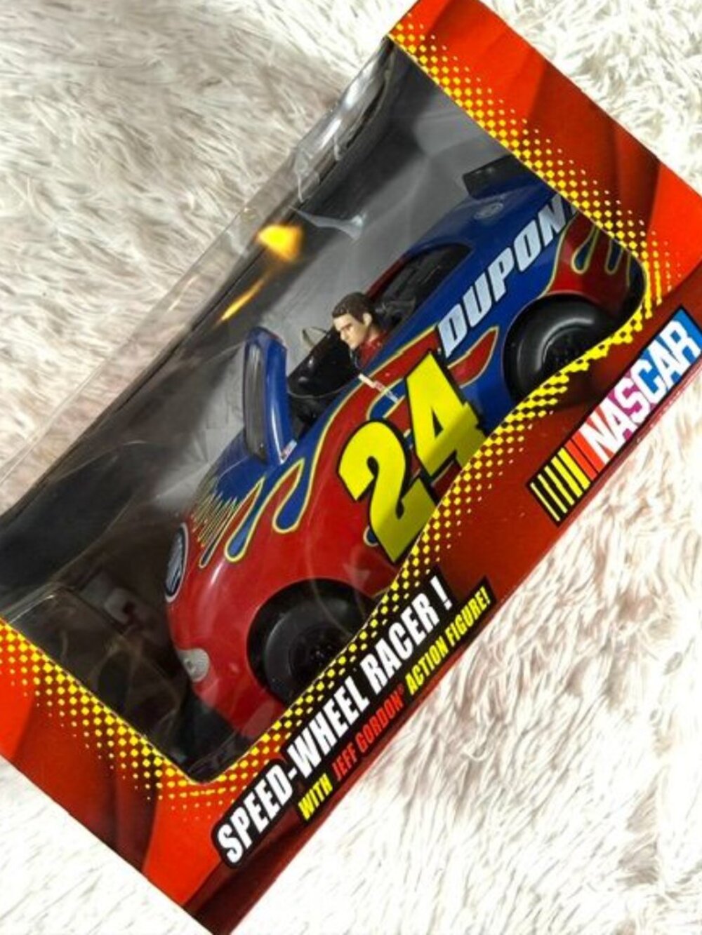 Vintage Jeff Gordon Speed-Wheel Racer with Jeff Gordon Action Figure